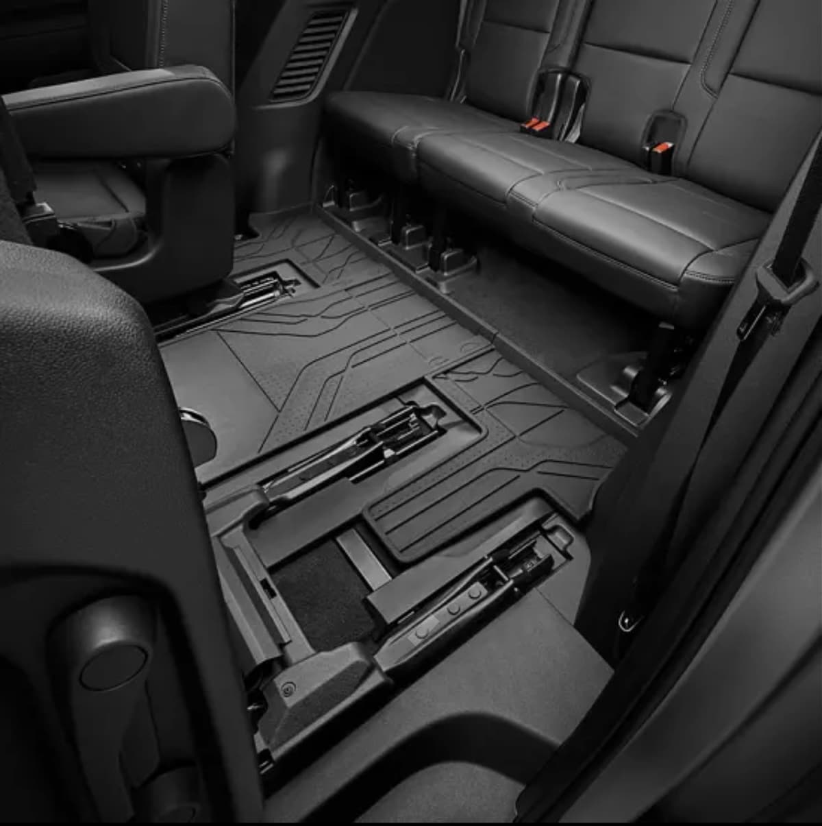 Rear seating area with under-seat storage